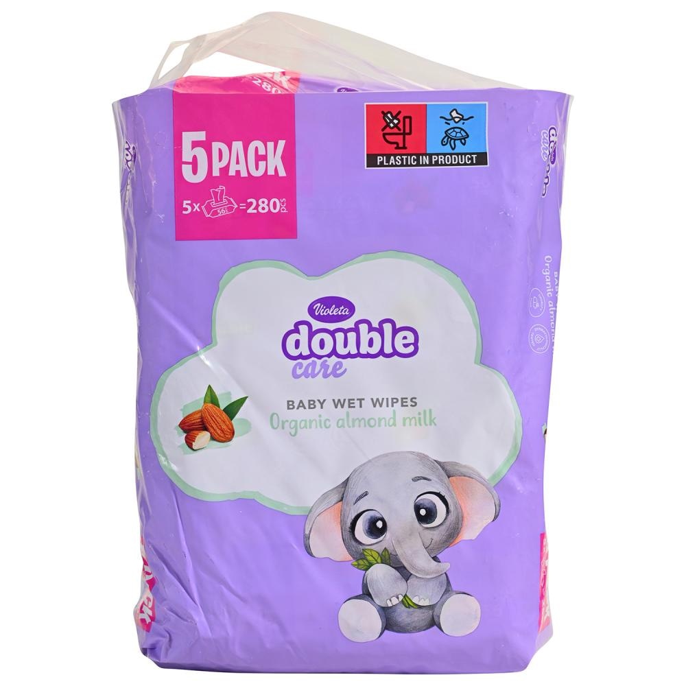 Violeta Double Care Vlažne maramice 5x51/1 - Akcija u trgovini Kaufland