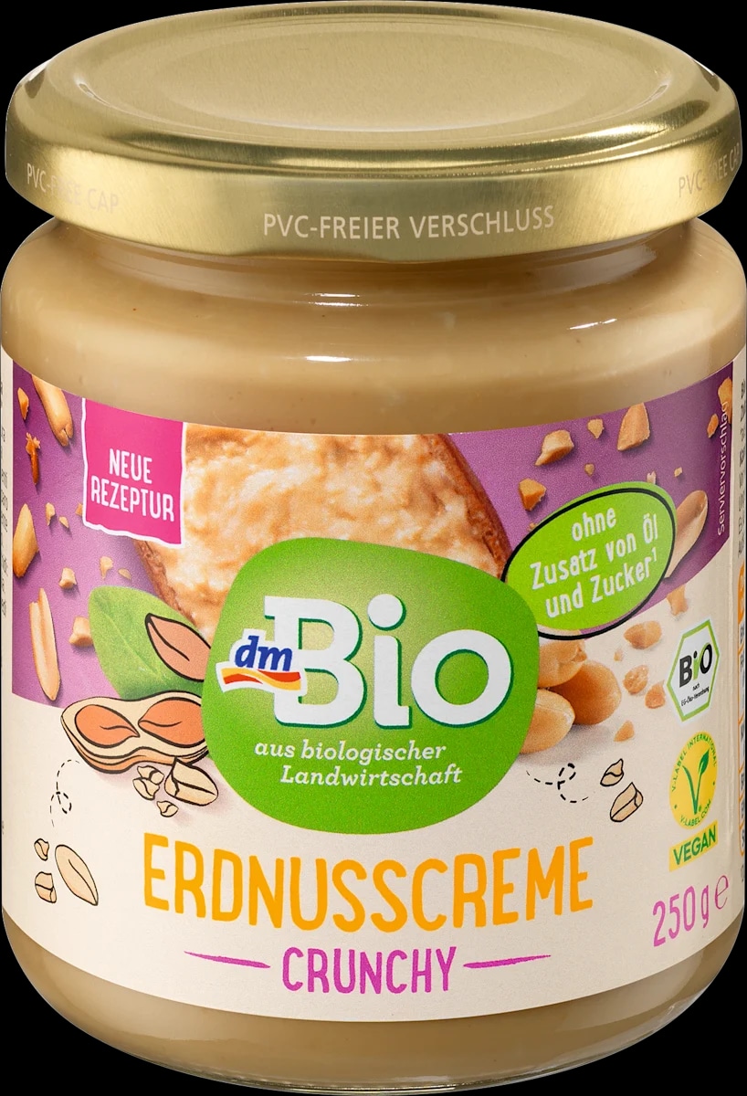 dmBio namaz od kikirikija Crunchy 250 g - Akcija u trgovini Dm