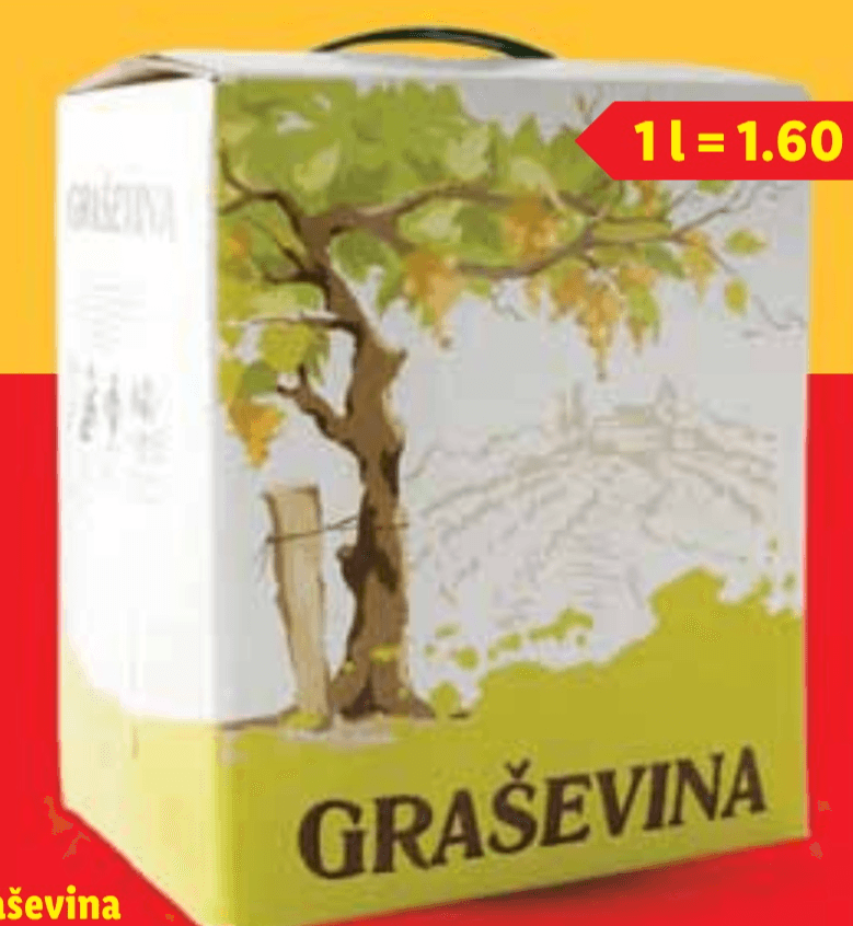 Graševina 5 l - Akcija u trgovini Lidl