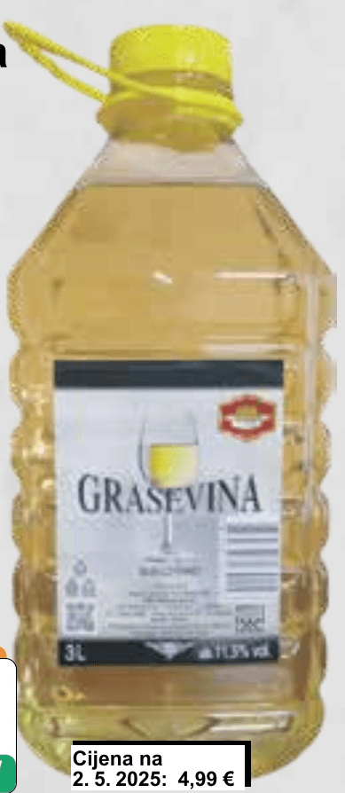 Vino Graševina 3 l - Akcija u trgovini KTC