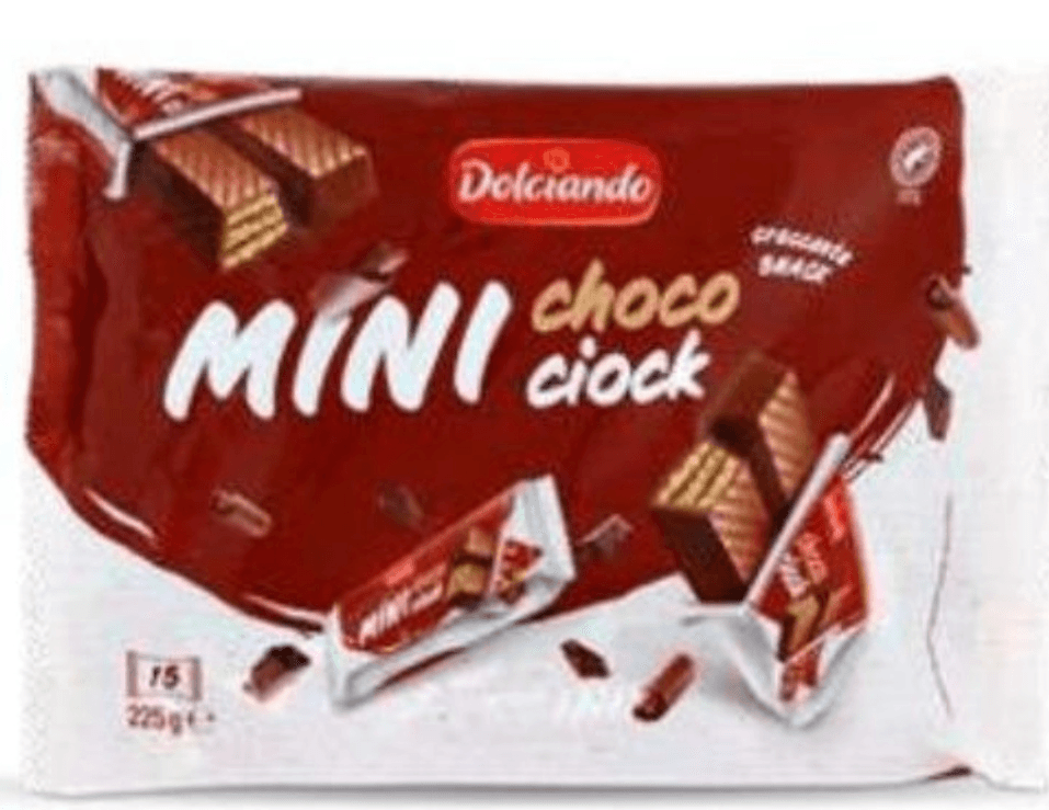 Mini čokoladne napolitanke 225 g Dolciando - Akcija u trgovini Eurospin