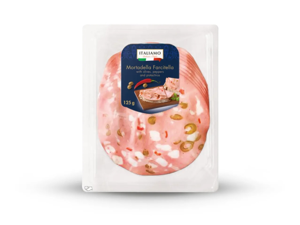 Mortadella s maslinama, pistacijama i papričicama 125 g - Akcija u trgovini Lidl