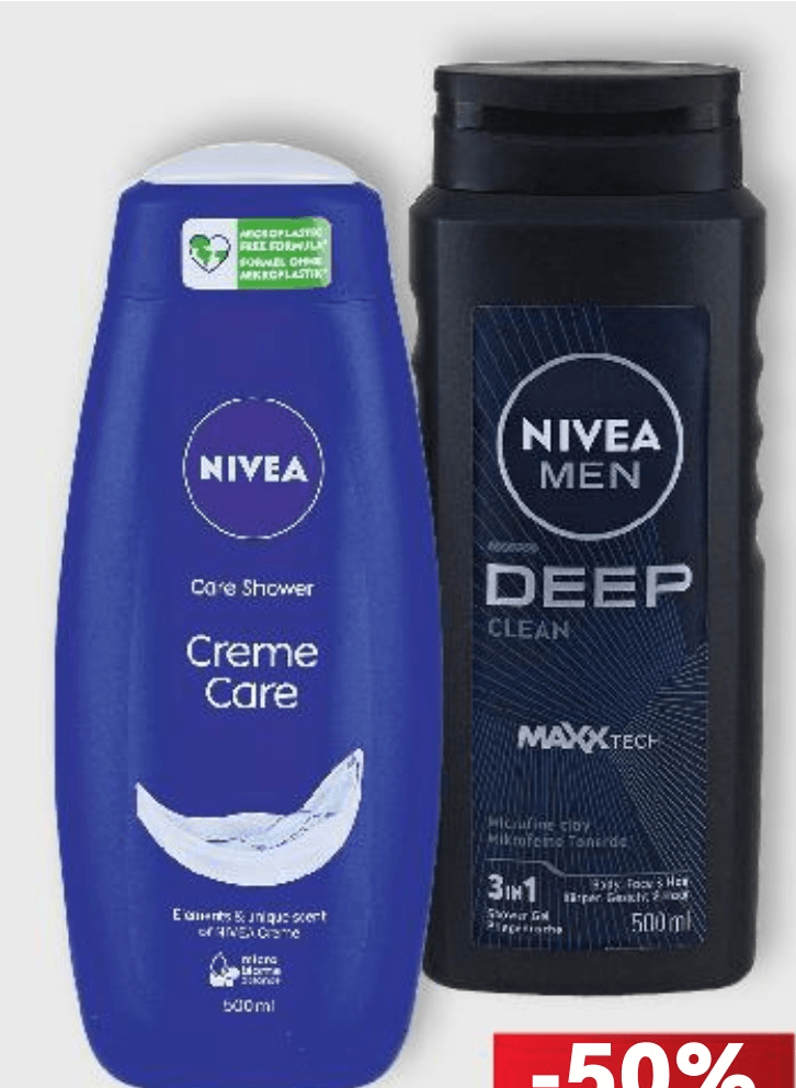 NIVEA Gel za tuširanje 500 ml - Akcija u trgovini Kaufland