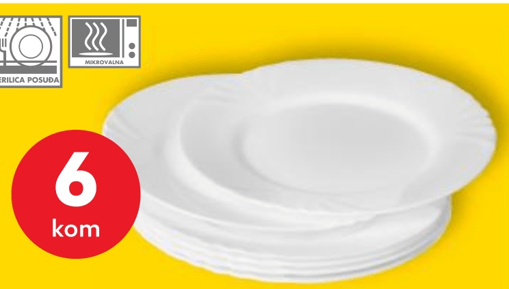 Set tanjura 6 kom - Akcija u trgovini Kaufland