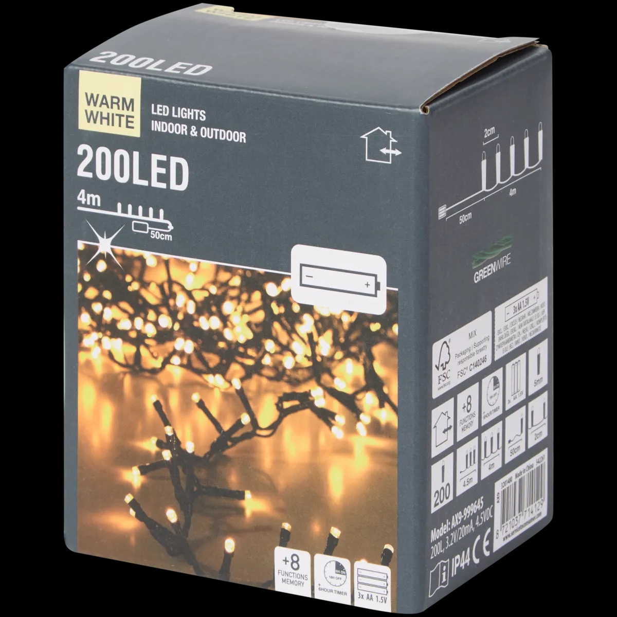 Lampice za bor 200 sijalica, 4 metra 200LED Akcija u trgovini Action
