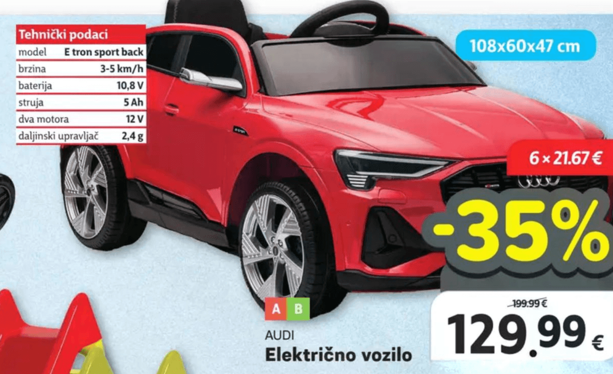 Audi Električno vozilo - Akcija u trgovini Plodine