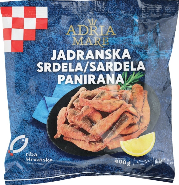 Adria Mare Srdela panirana 400g - Akcija u trgovini Konzum