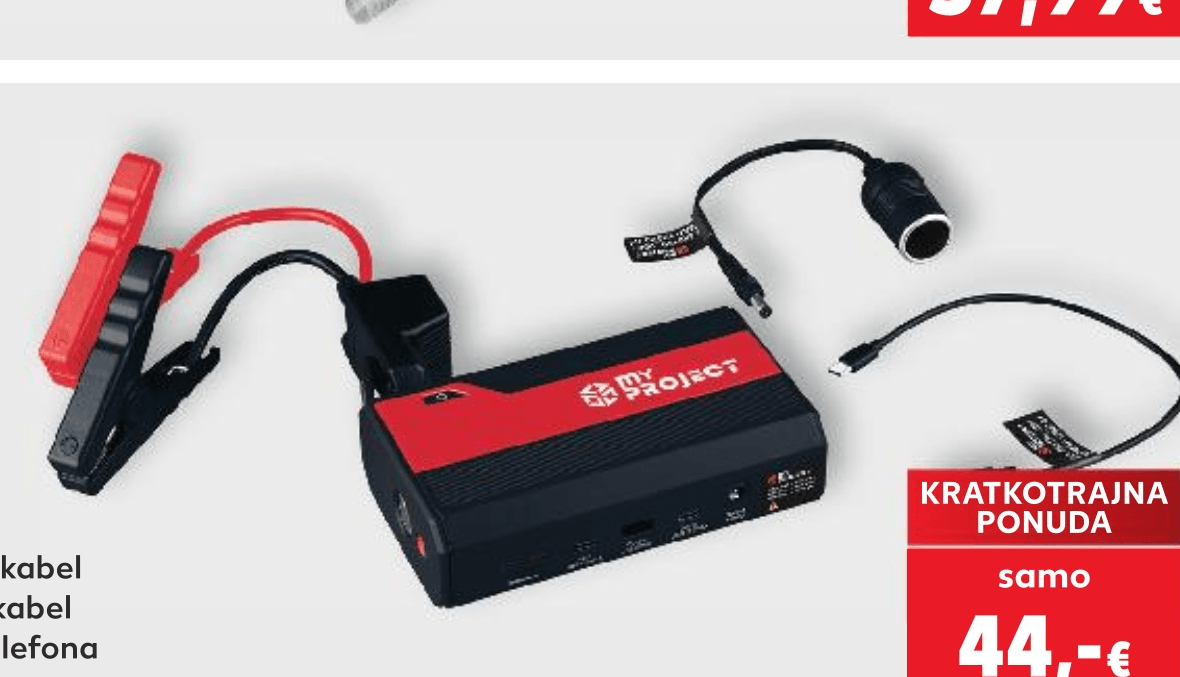 Punjiva baterija za pokretanje automobila set MY PROJECT - Akcija u trgovini Kaufland