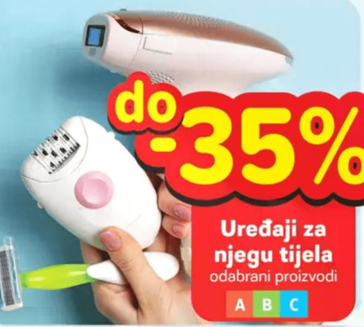 Odabrani uređaji za njegu tijela - Akcija u trgovini Plodine