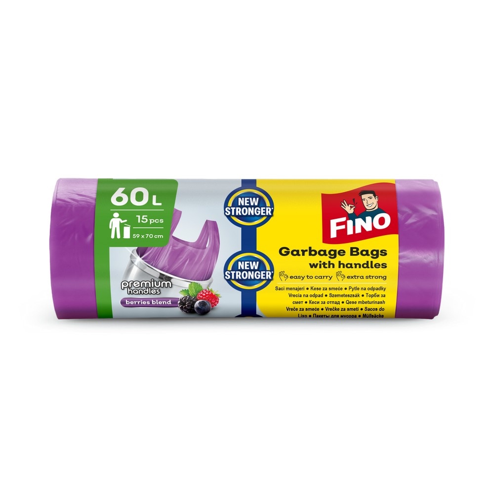 Fino Vreće za smeće mirisne s ručkama 60 L, 15 kom - Akcija u trgovini KTC