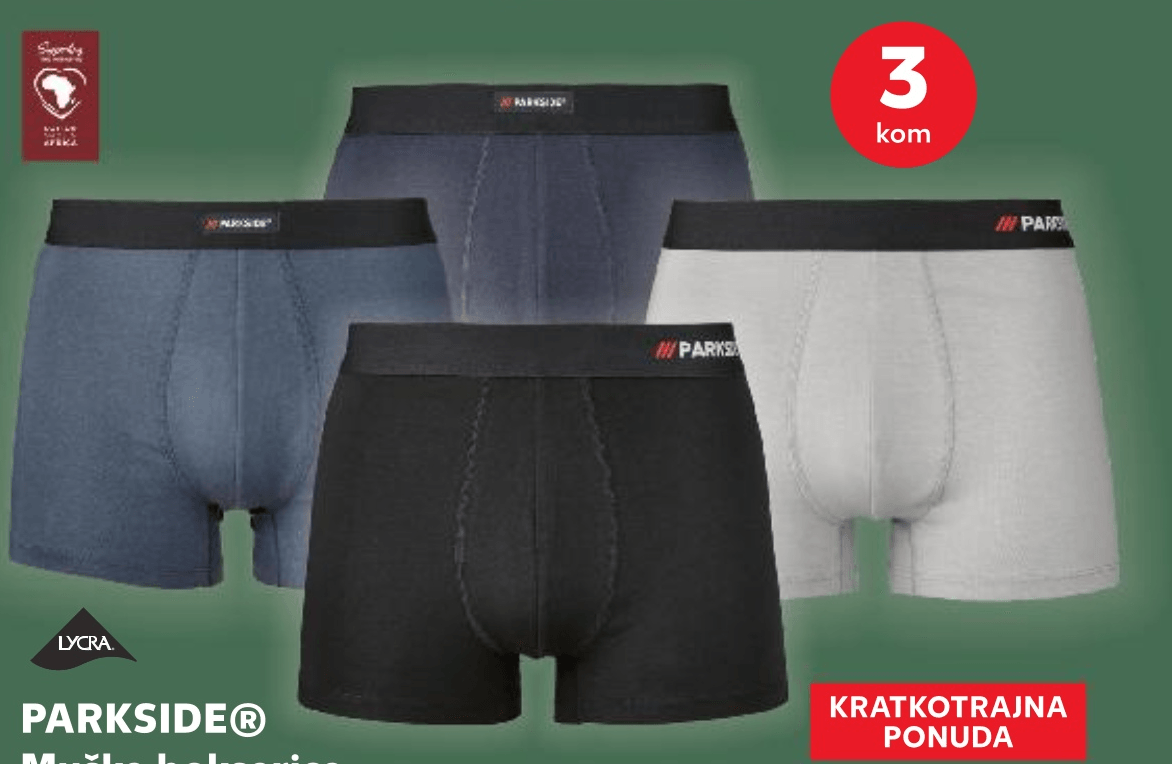 PARKSIDE® Muške bokserice 3 kom - Akcija u trgovini Kaufland