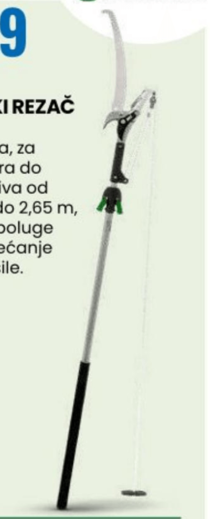 Teleskopski rezač grana - Akcija u trgovini Eurospin