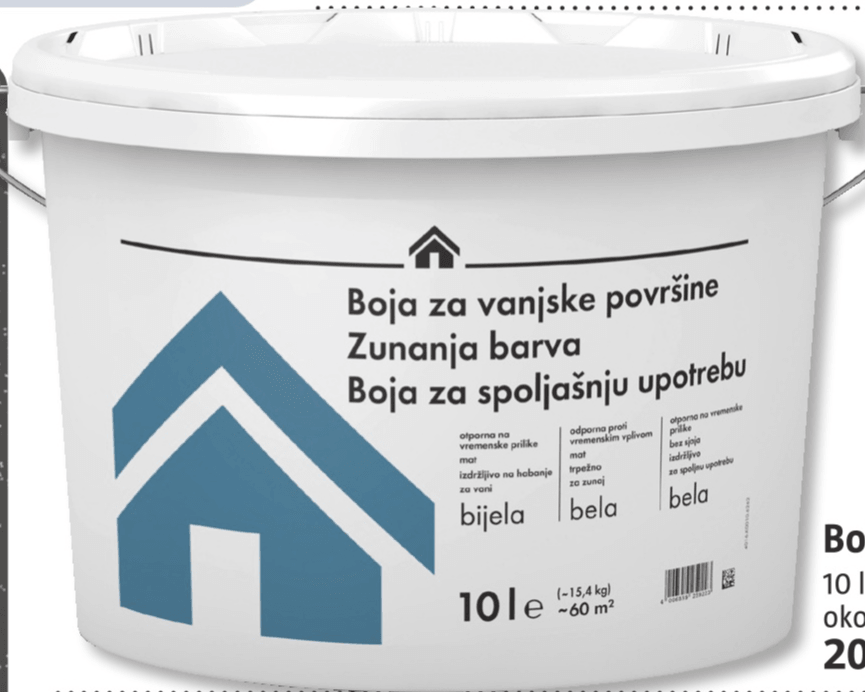 Boja za fasadu 10 l - Akcija u trgovini Bauhaus