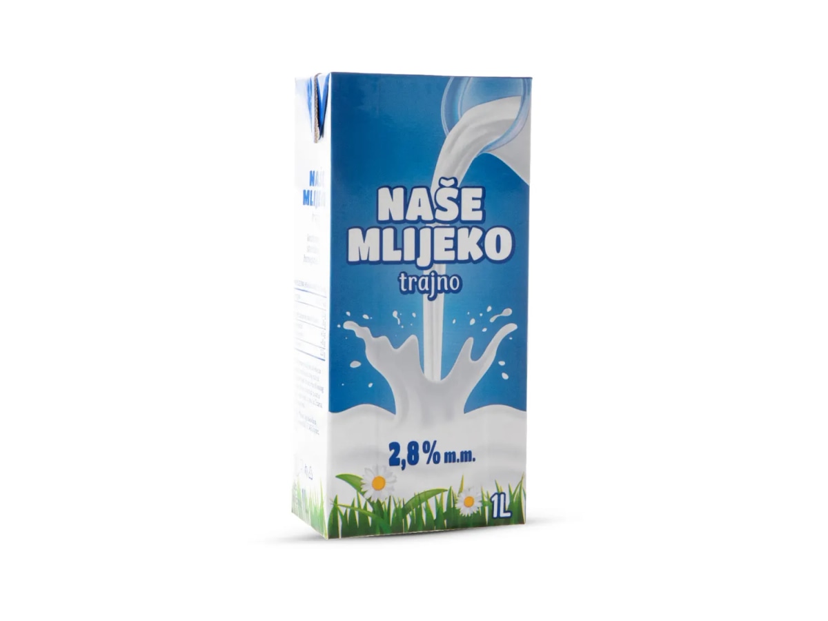 Naše mlijeko Trajno mlijeko 1 L - Akcija u trgovini Lidl