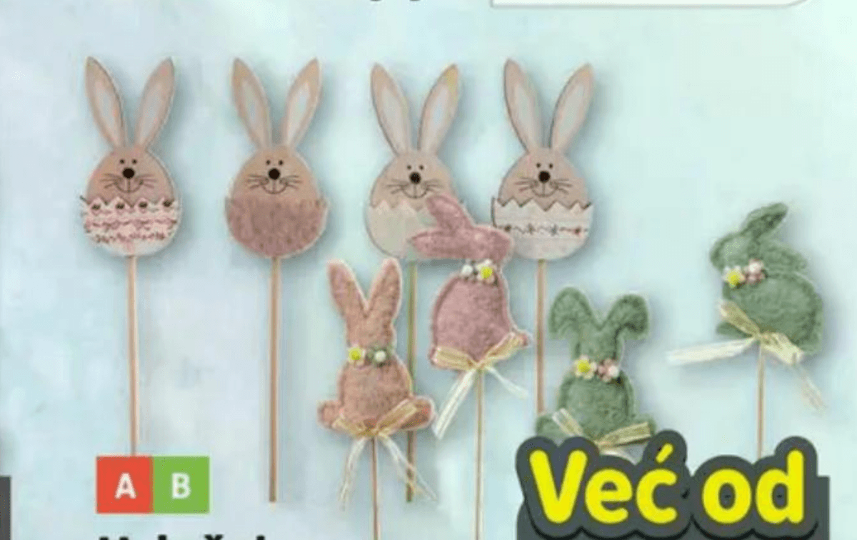 Uskršnje dekoracije na štapiću - Akcija u trgovini Plodine