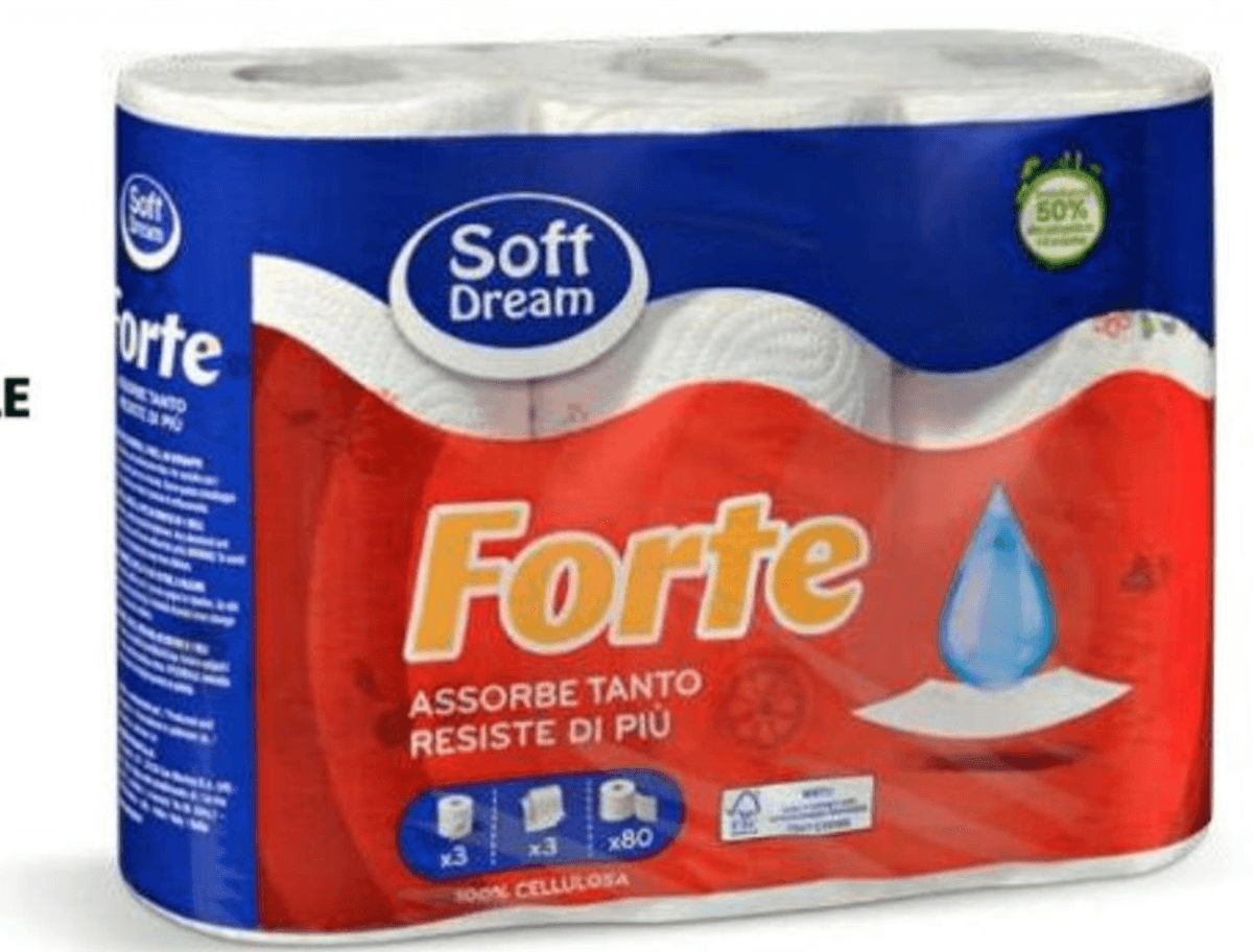 Papirnati ručnici 3 role Soft Dream - Akcija u trgovini Eurospin