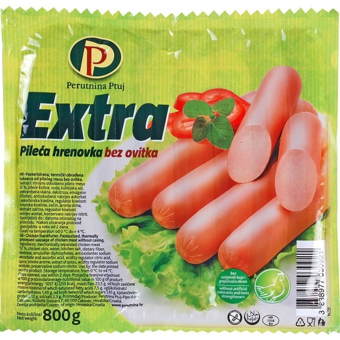 Hrenovke Perutnina Extra 300 g Perutnina Ptuj - Akcija u trgovini Boso