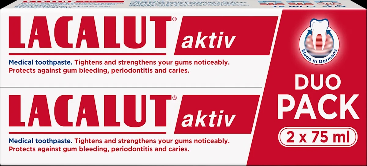 Lacalut pasta za zube Aktiv duopack 2x75 ml - Akcija u trgovini Dm