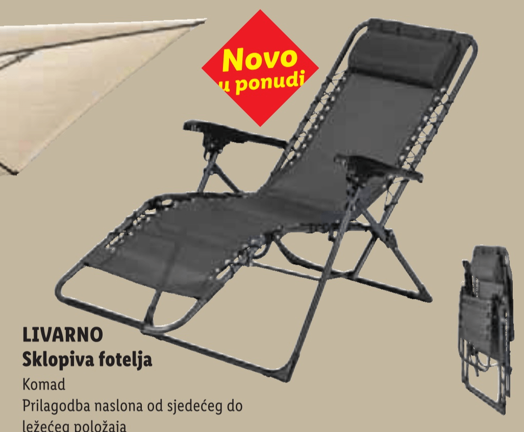 LIVARNO Sklopiva fotelja - Akcija u trgovini Lidl