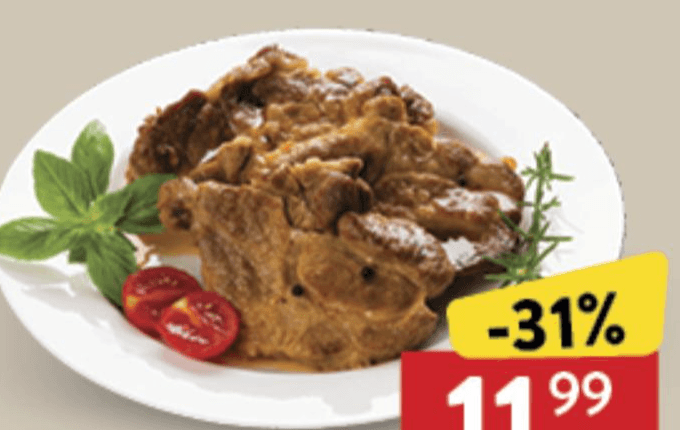 Pečeni svinjski vrat 1kg - Akcija u trgovini Konzum