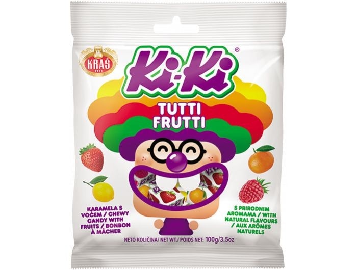 Kraš Ki-ki Tutti Frutti karamela 400 g Akcija u trgovini Ribola