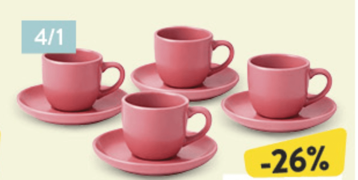 Servis za kavu 4/1, set - Akcija u trgovini Konzum