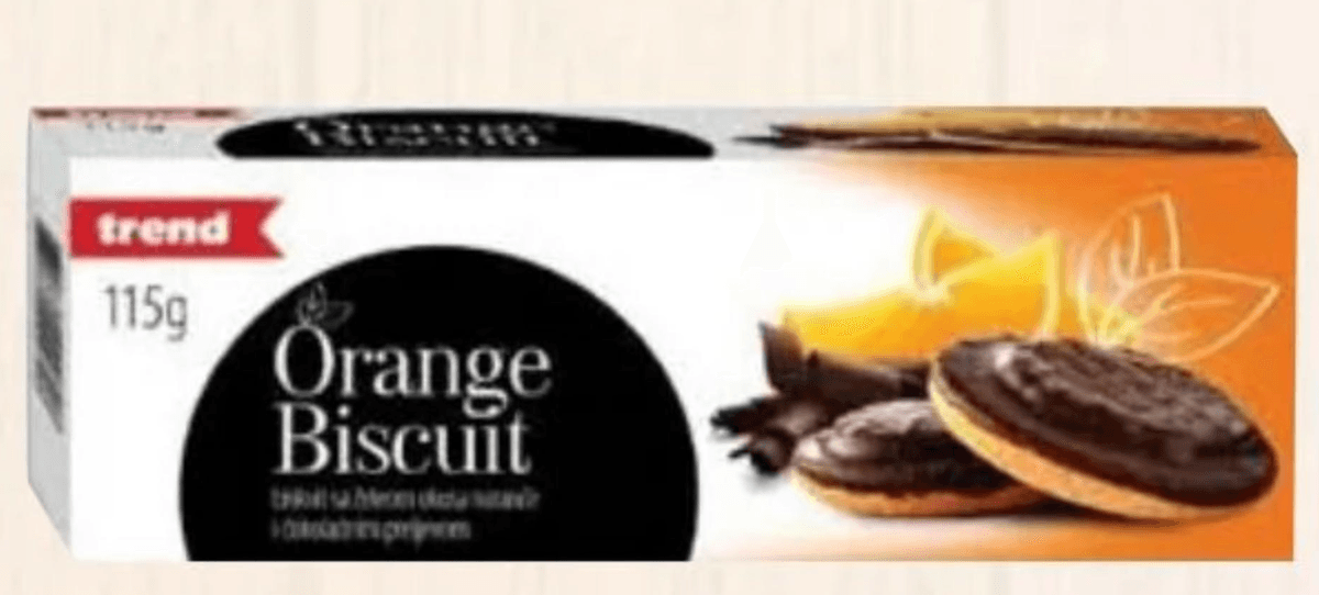 Trend Orange biscuit 115g - Akcija u trgovini Pivac