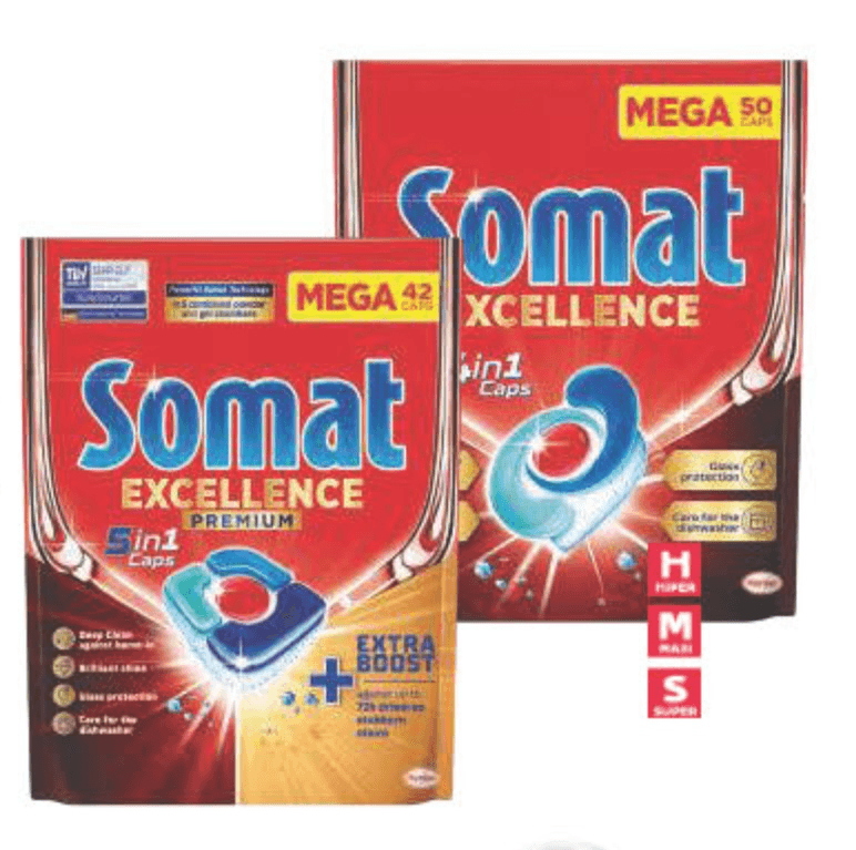 Somat Detrdžent za strojno pranje posuđa 42 kom ili 50 kom - Akcija u trgovini Tommy