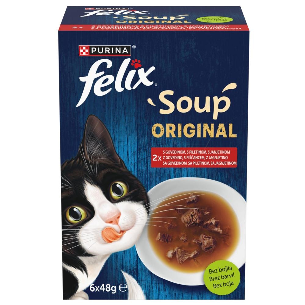 Hrana za mačke Felix Soup Original 288 g (6 x 48 g) - Akcija u trgovini NTL