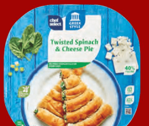Chef Select Pita od sira i špinata 1 kg - Akcija u trgovini Lidl