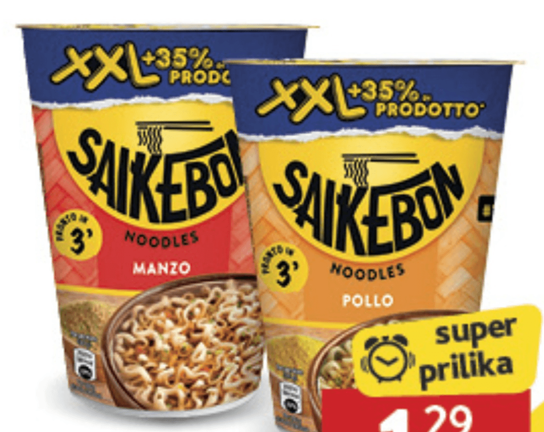 Saikebon Noodles 81g - Akcija u trgovini Konzum