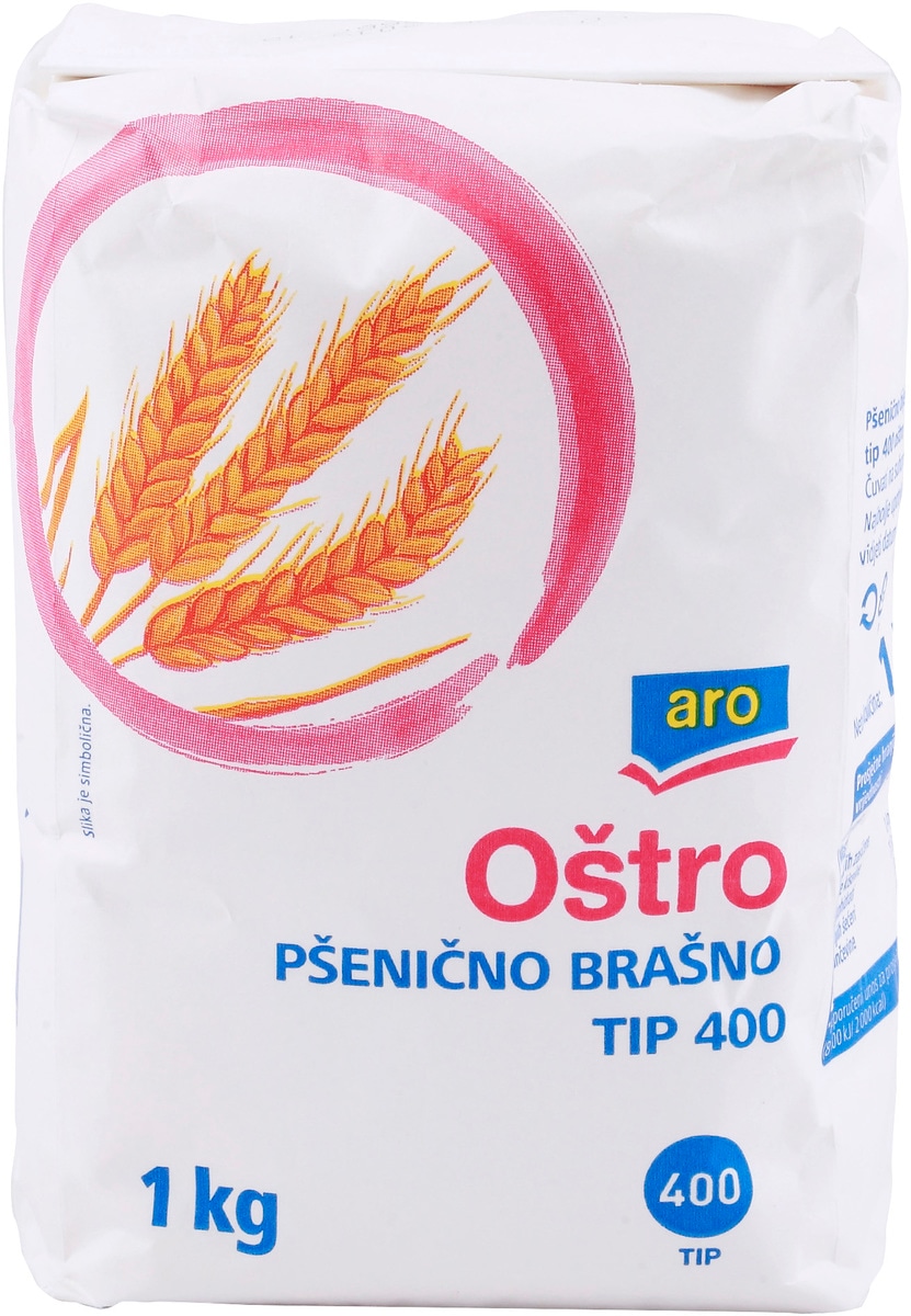 Aro Pšenično brašno Oštro T-400 1 kg - Akcija u trgovini Metro