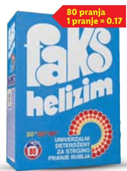 Faks Deterdžent za pranje rublja 5.2 kg - Akcija u trgovini Lidl