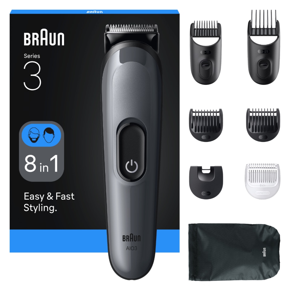 BRAUN ALL-IN-ONE STYLE KIT AIO 3540 ILI BRAUN TRIMER ZA BRADU SERIJA 3 BT 3520 ILI BRAUN BODYGROOMER SERIES 3 BG 3530 - Akcija u trgovini Mueller