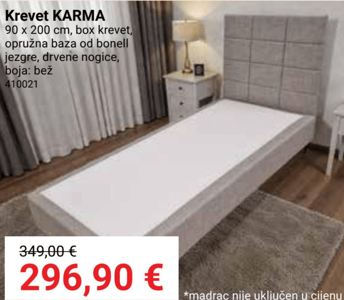 Krevet KARMA - Akcija u trgovini Pevex