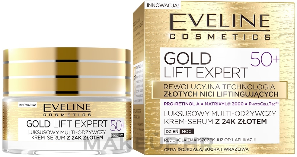 Krema za lice Eveline Gold Lift Expert 50+ 50 ml - Akcija u trgovini NTL