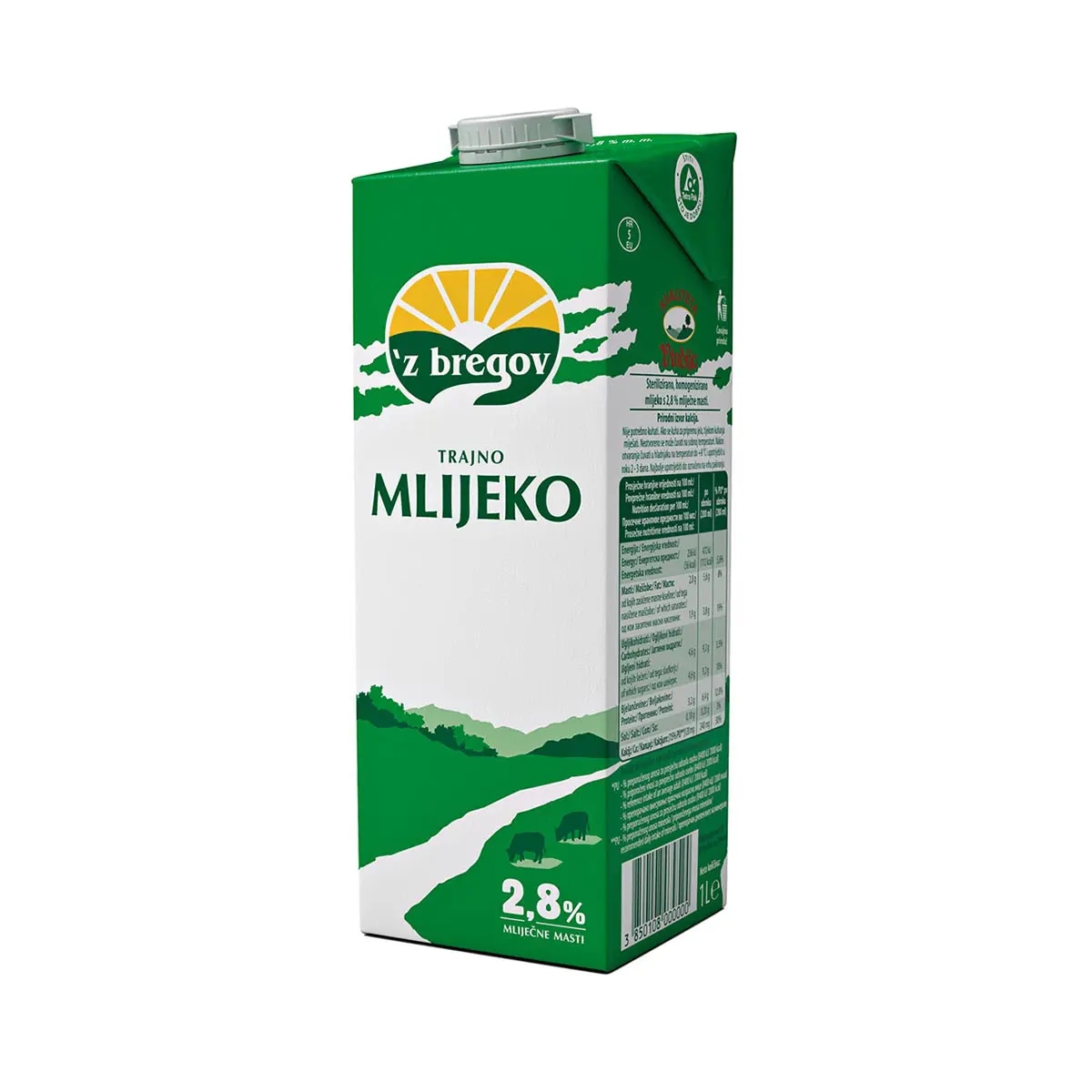 Trajno mlijeko 'Z bregov 1 L - Akcija u trgovini Spar