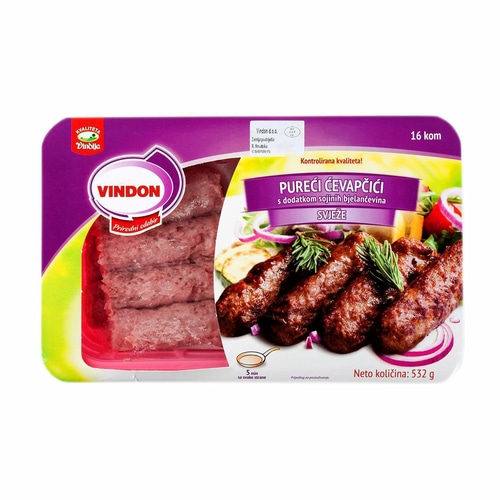 Vindon Pureći ćevapčići 532 g - Akcija u trgovini Plodine