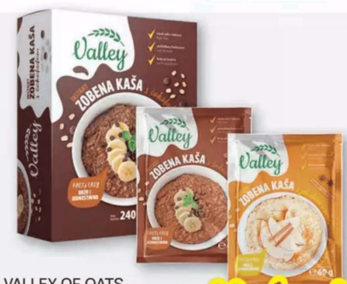 Valley of Oats Muesli, zobena kaša ili žitne pahuljice 60-750 g - Akcija u trgovini Plodine