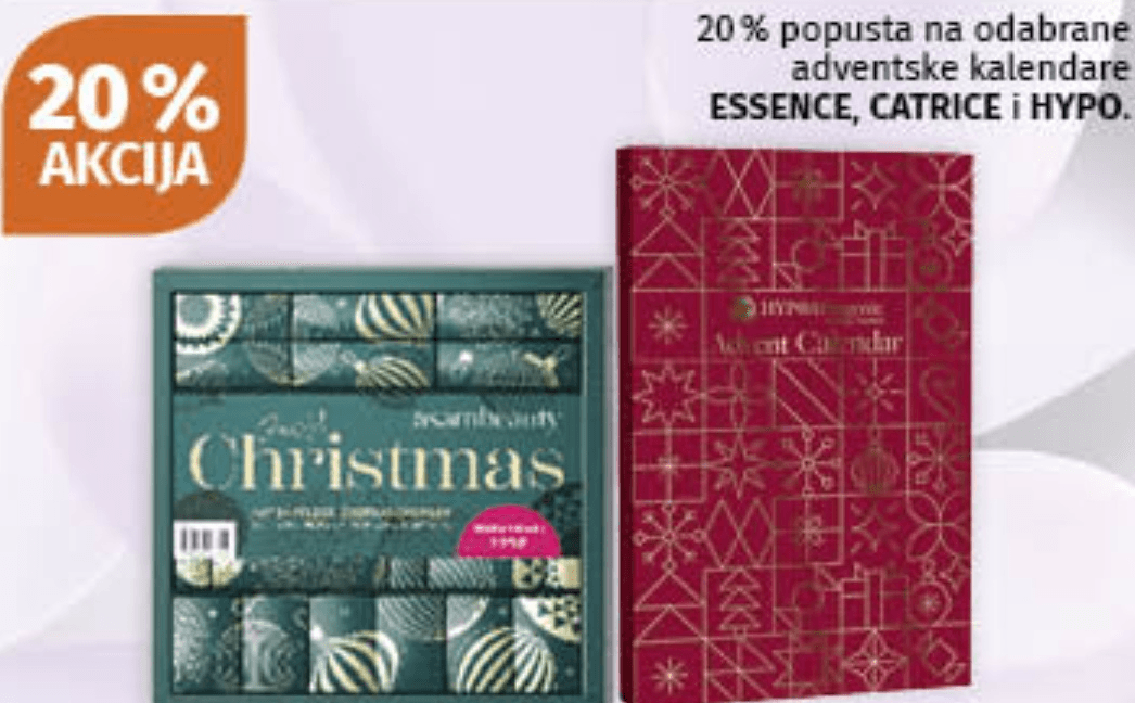 Odabrani adventski kalendari ESSENCE, CATRICE, HYPO - Akcija u trgovini Mueller