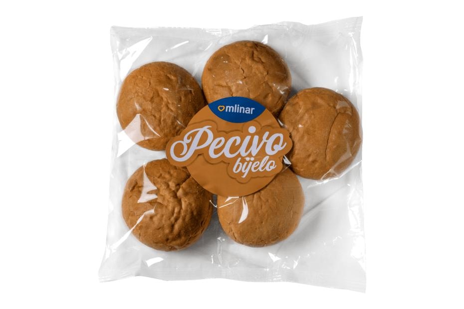 Pecivo bijelo pakirano 250 g (5 x 50 g) Mlinar - Akcija u trgovini NTL