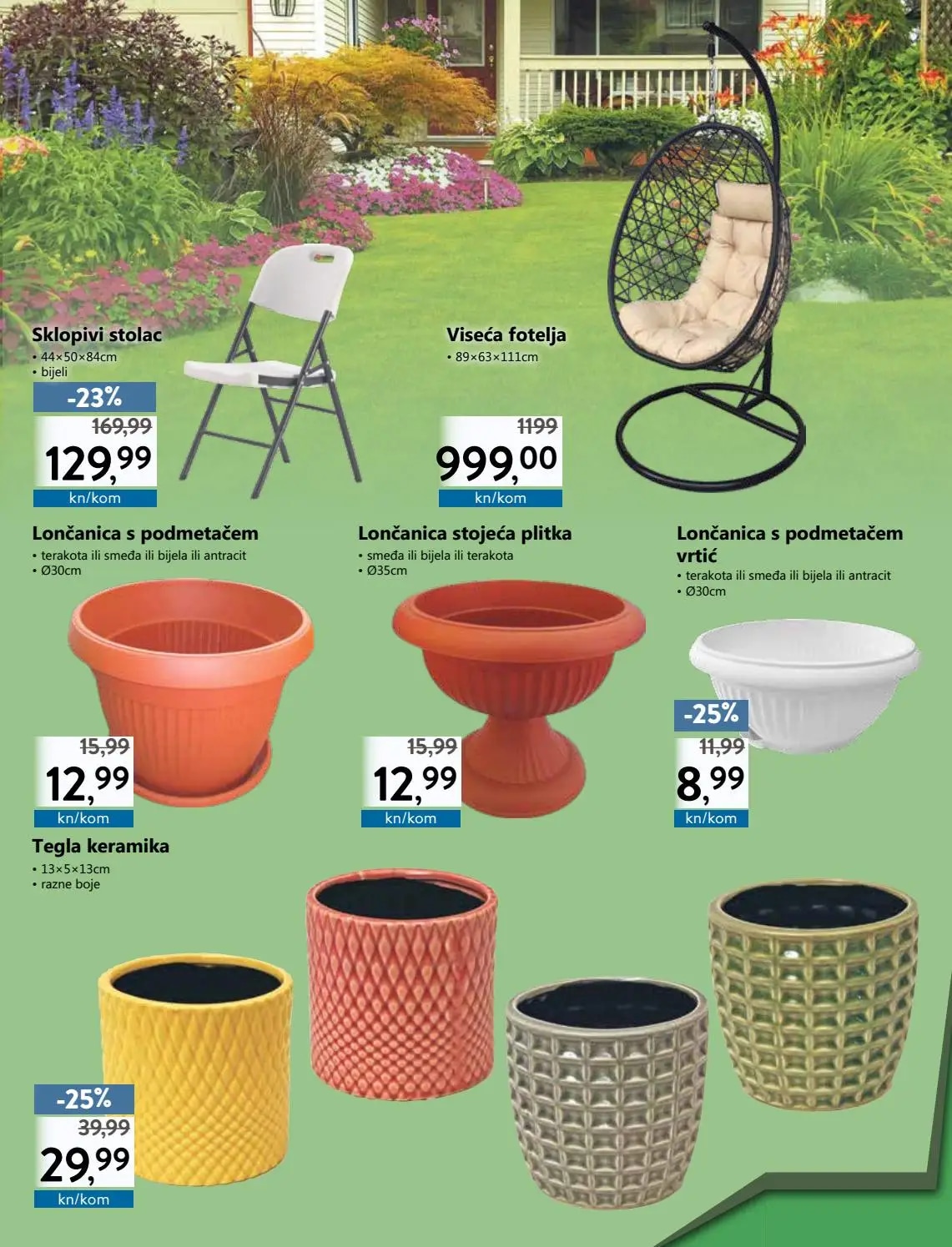 Lončanica s podmetačem vrtić Ø 30 cm - Akcija u trgovini KTC