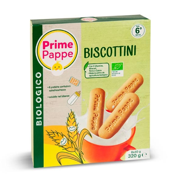 Bio keksi za djecu Biscottini 320 g Prime Pappe - Akcija u trgovini Eurospin