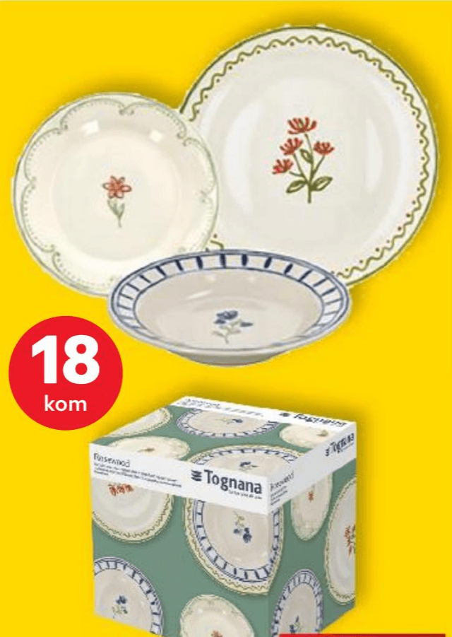 Set tanjura Vela Rosewood 18 kom Tognana Akcija u trgovini Kaufland