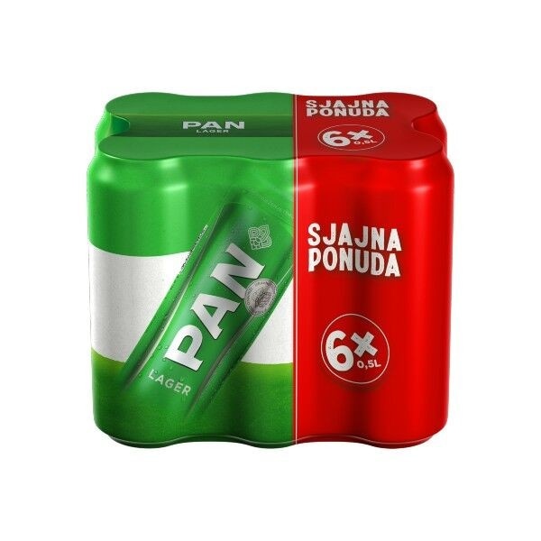Pan pivo 6pack 6 x 0.5 l Akcija u trgovini Pivac