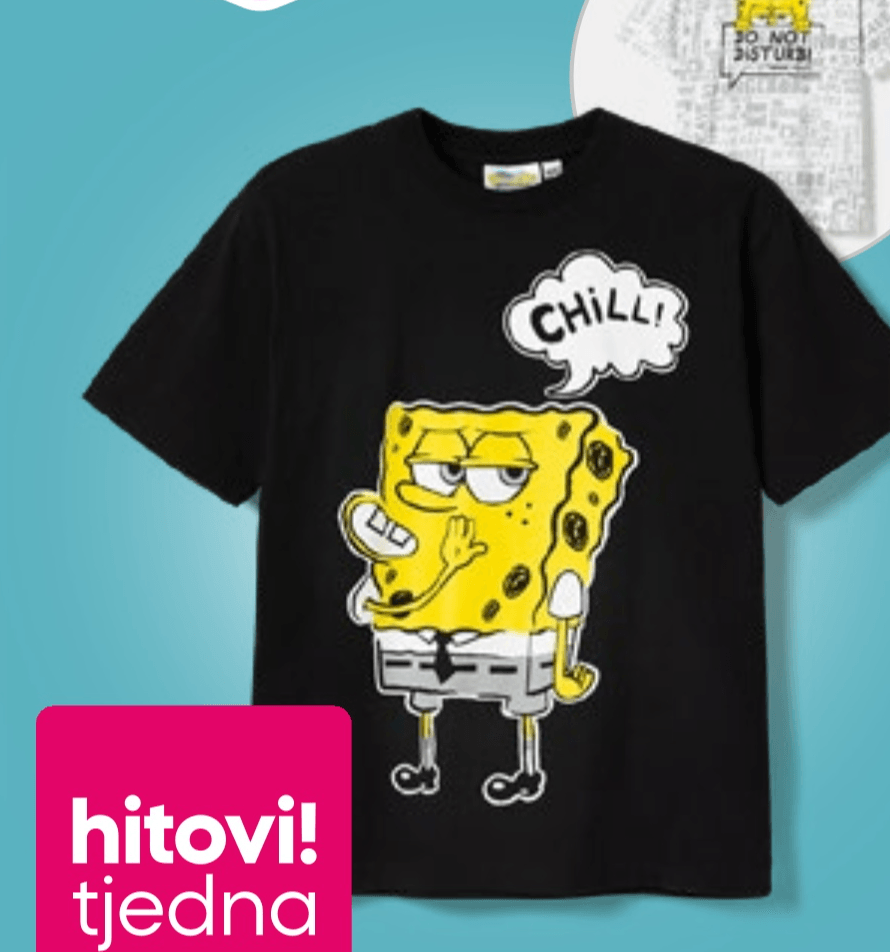 Majica kratkih rukava Spužva Bob - Akcija u trgovini Pepco