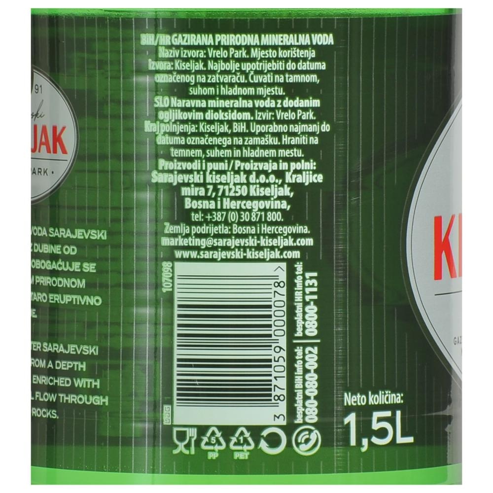 Mineralna voda Sarajevski Kiseljak 4x1,5 L - Akcija u trgovini Spar