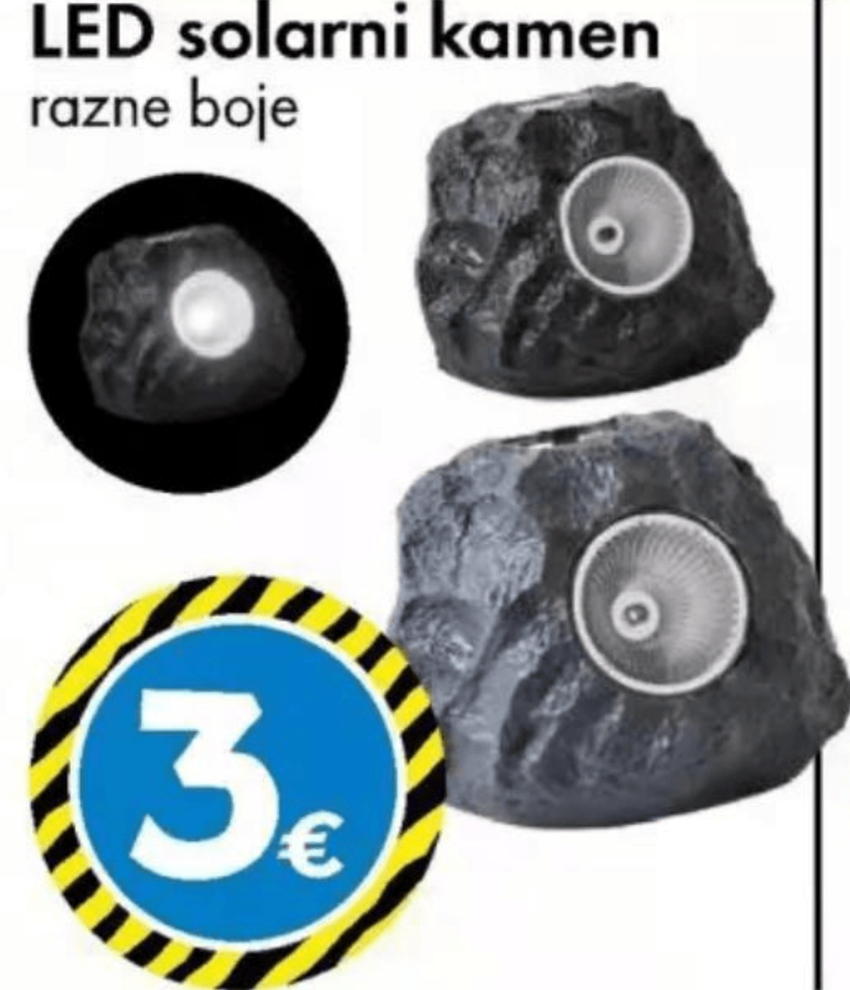 LED solarni kamen - Akcija u trgovini Tedi