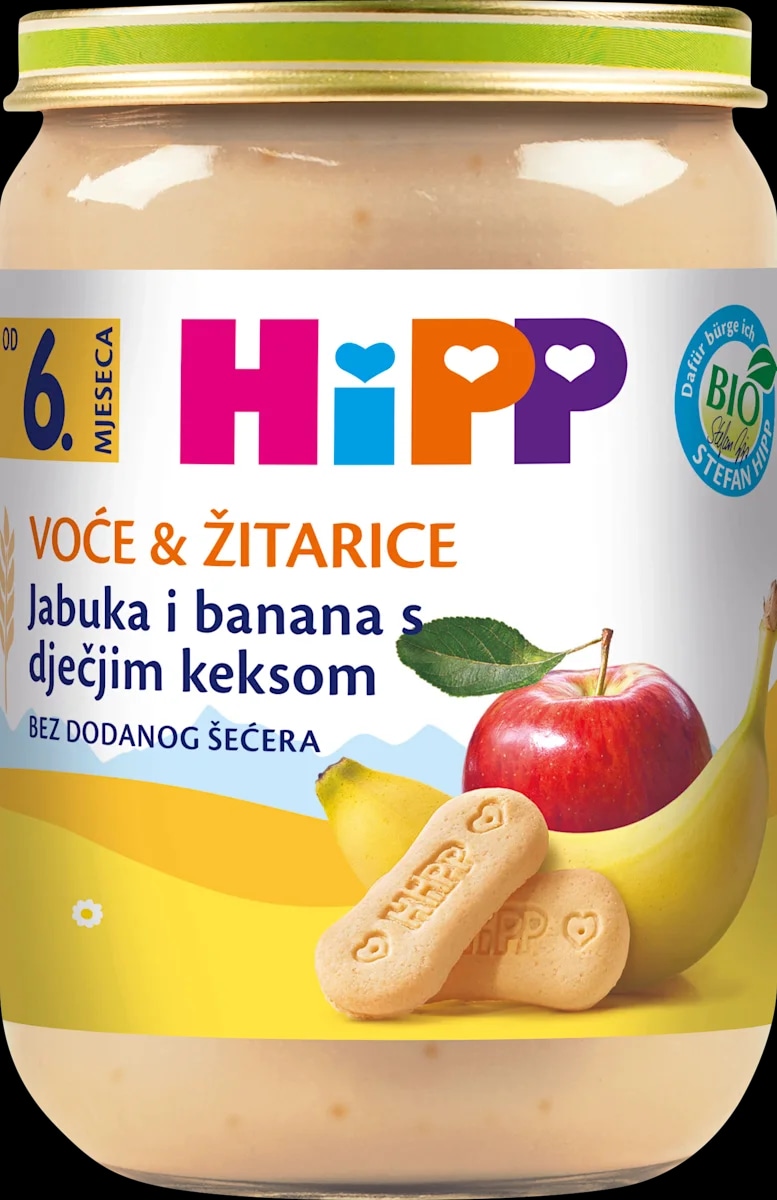 Hipp EKO kašica za bebe keks, jabuka i banana 190 g - Akcija u trgovini Dm