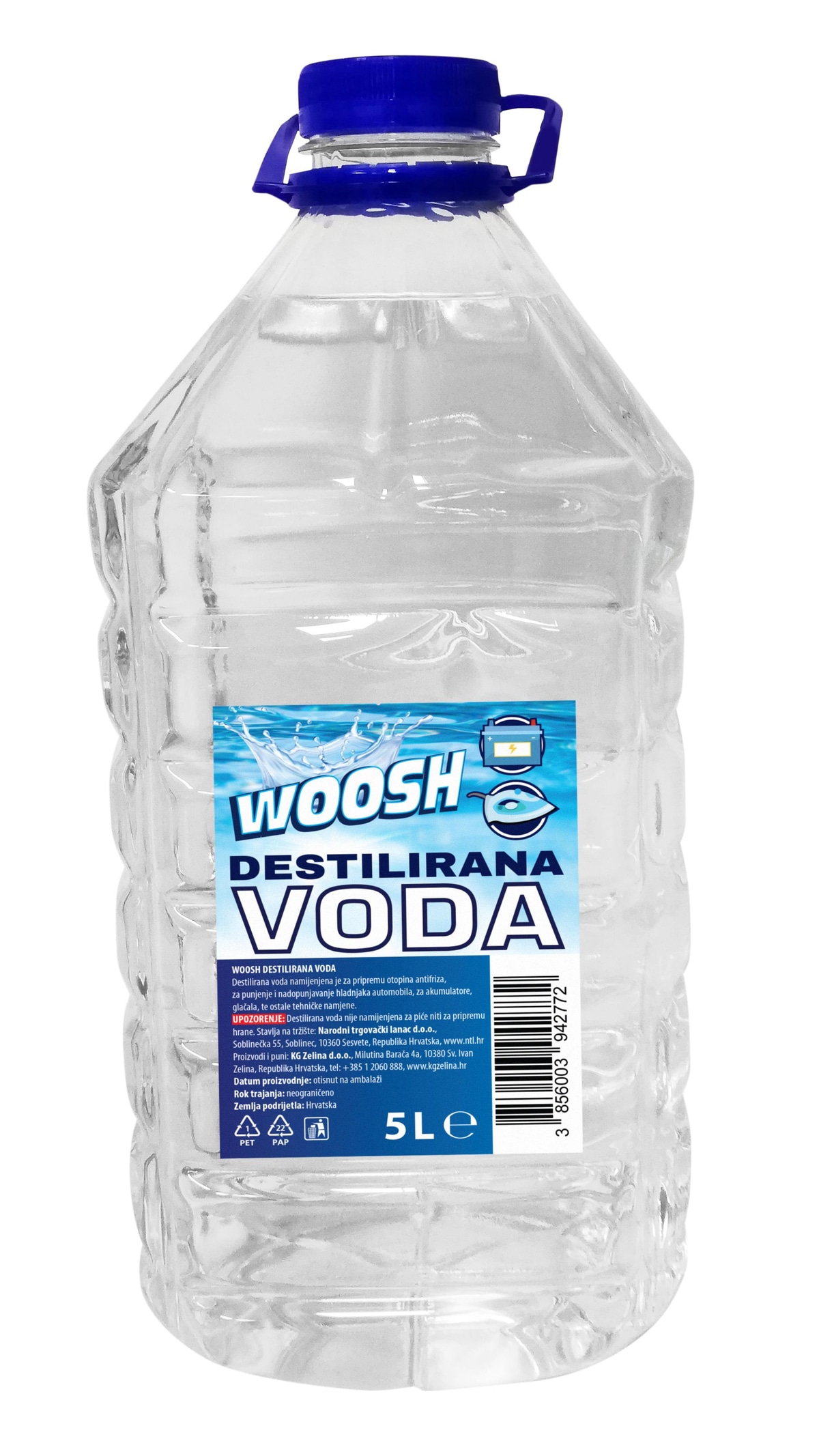 Woosh Destilirana voda 5 l - Akcija u trgovini NTL